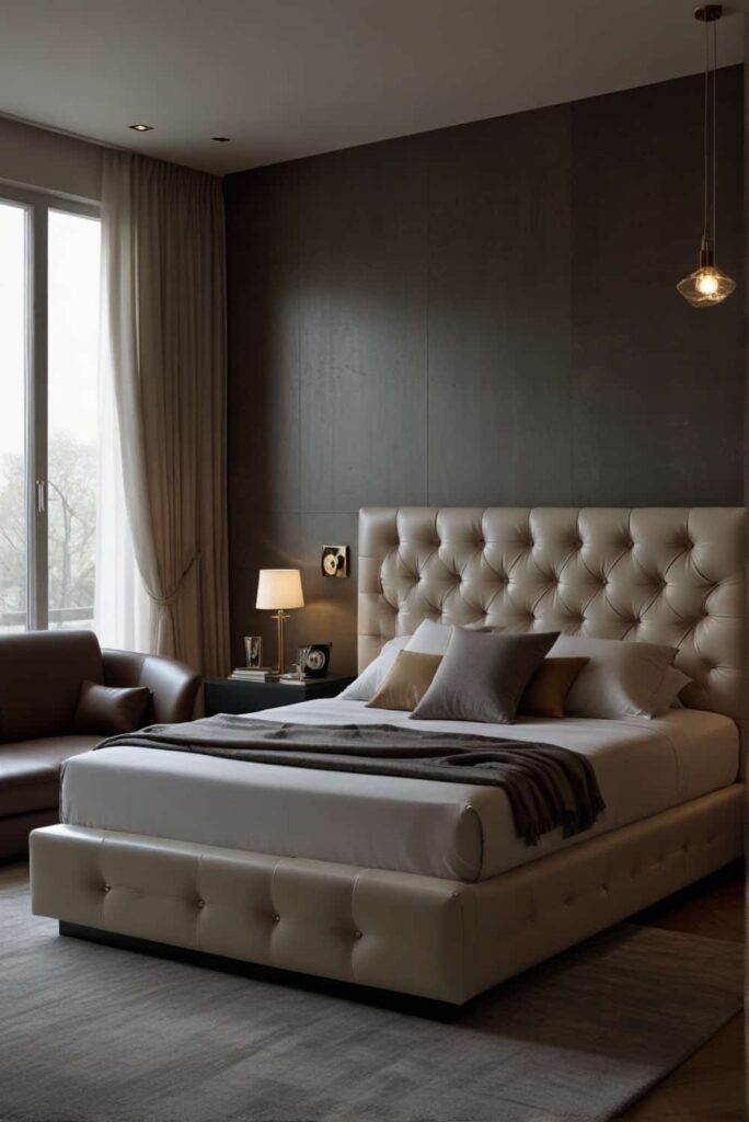 luxury bed master bedroom ideas finest leather texture 1