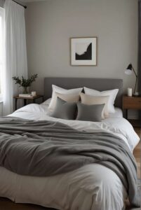minimalist bedroom ideas with white soft gray peaceful 1