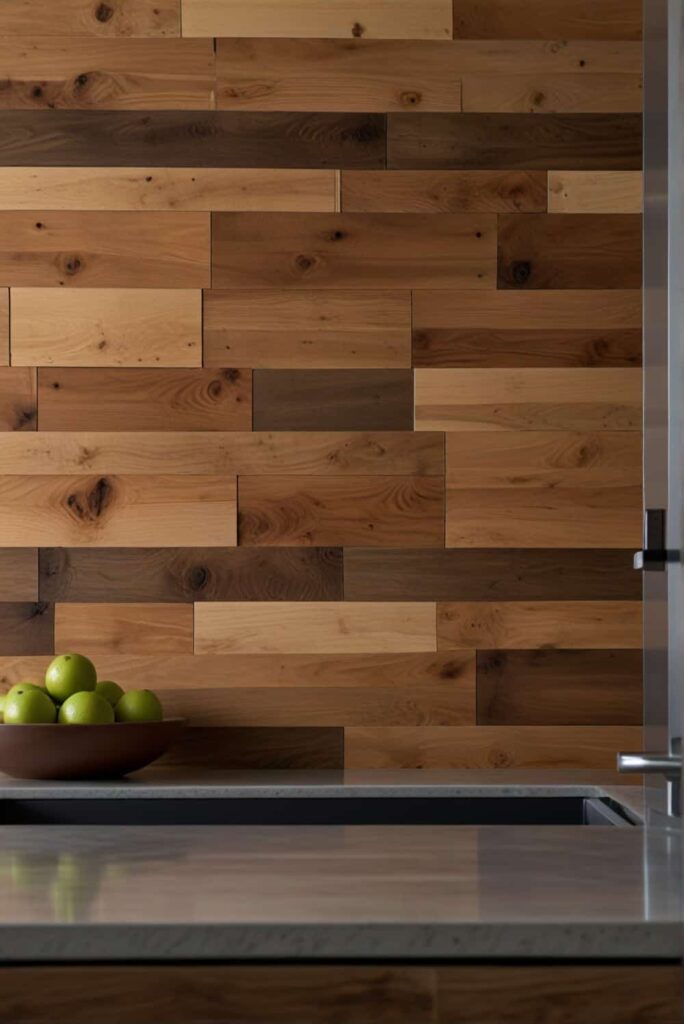 transform your kitchen with a unique wood backsplash s