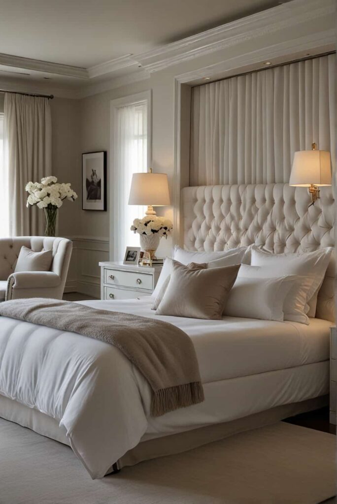 white luxury bed master bedroom ideas 0